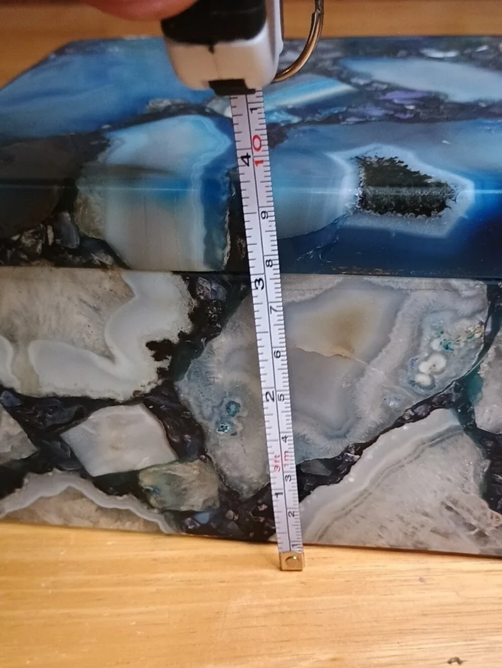 Blue Agate Decorative Trinket/Jewelry Box